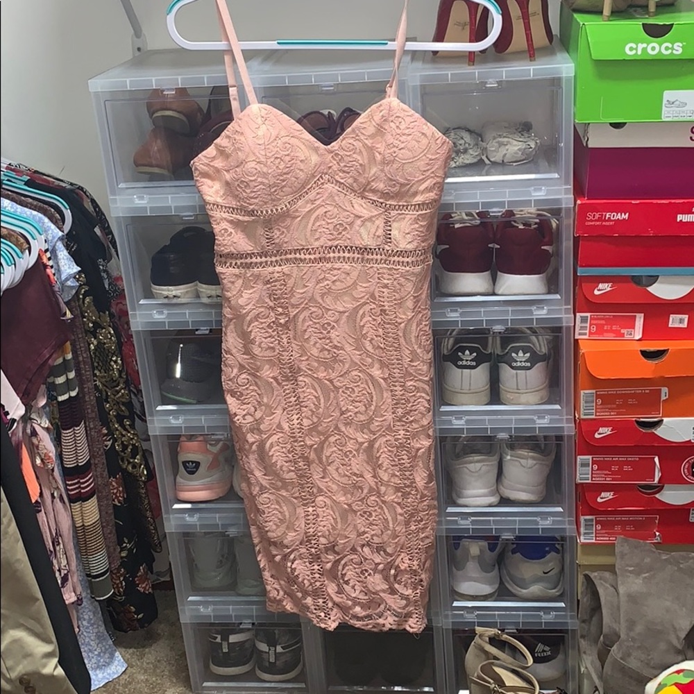 Pink midi dress